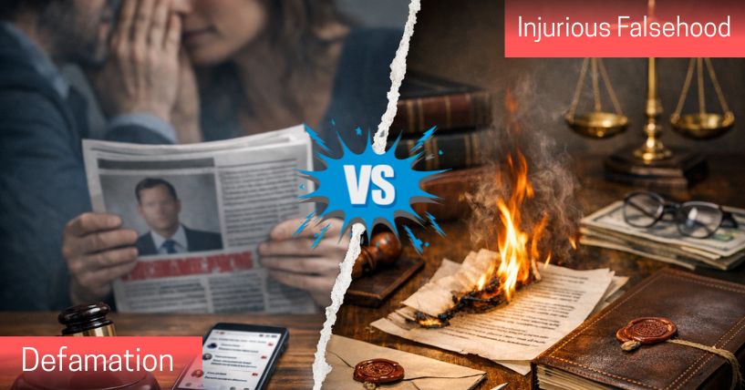 Defamation Vs Injurious Falsehood? Don’t Mix Them Up